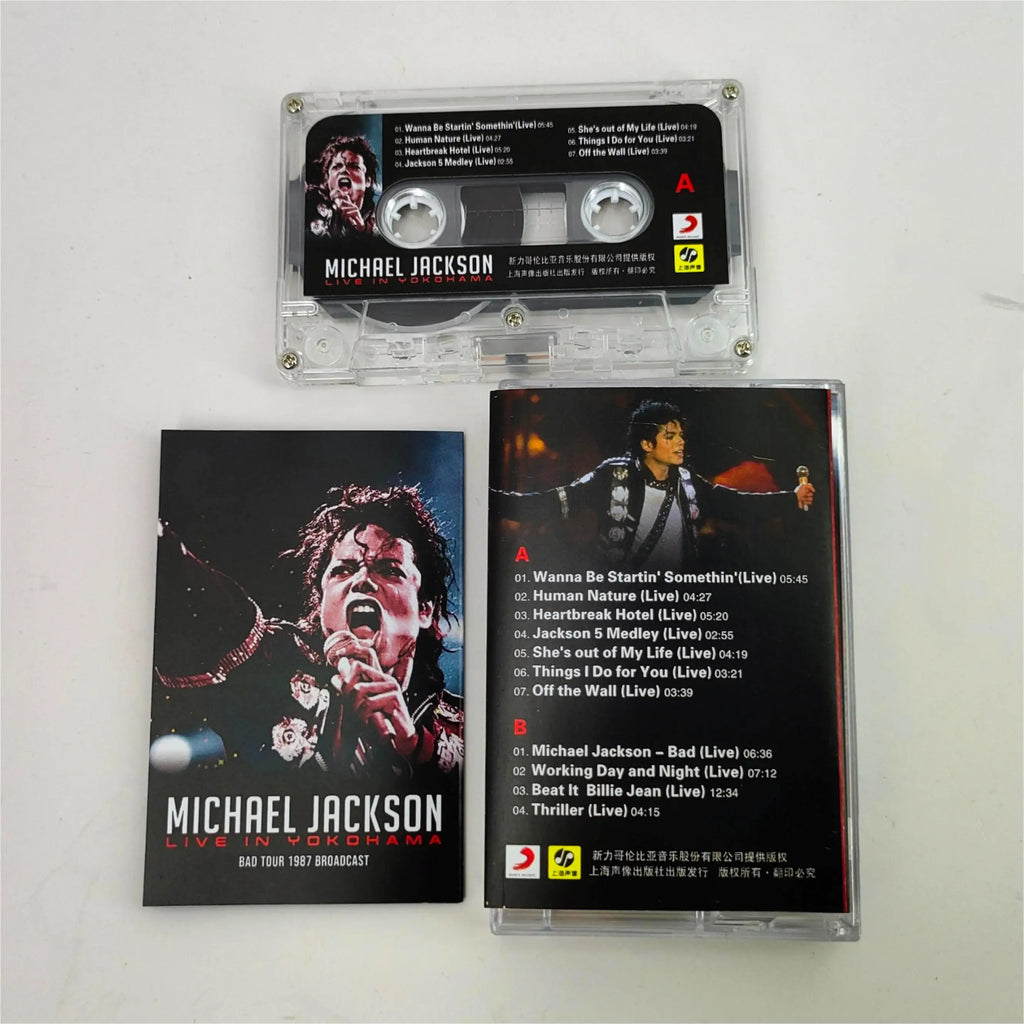 MJ Michael Jackson Music Tape Thriller Album Dangerous Beat It Cassettes Cosplay Recorder Car Walkman Soundtracks Box Collection