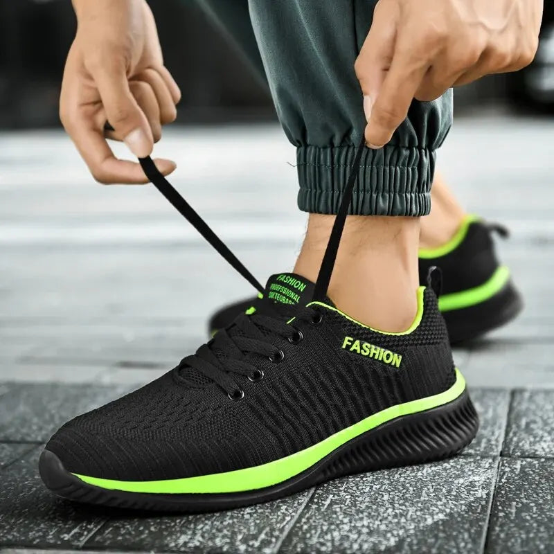 Men Running Walking Knit Shoes Fashion Casual Men Sneakers Breathable Sport Athletic Gym Lightweight Running Shoes