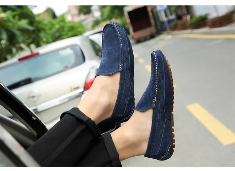 Suede Leather Men’s Loafers Luxury 2024 Casual Shoes for Men Boat Shoes Handmade Men Slipon Driving Shoes Male Moccasins Zapatos