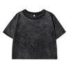 Solid Color Slim Washed T-Shirt Women Fashion Soft Cotton Tee ShirtS Casual Sport Short Sleeve Cool Retro Clothing Female