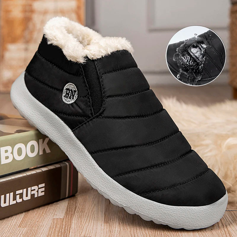 Warm Snow Men's Boots Soft Sneakers Winter Men's Fashion Men Shoes Unisex Ankle Boots Waterproof Men's Work Shoes Footwear