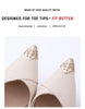 Women High Heel Metal Toe Cap Wear and Tear Concealer Anti-kicking Leather Shoes Point Protector Flat Shoe Tips Cap Accessorices