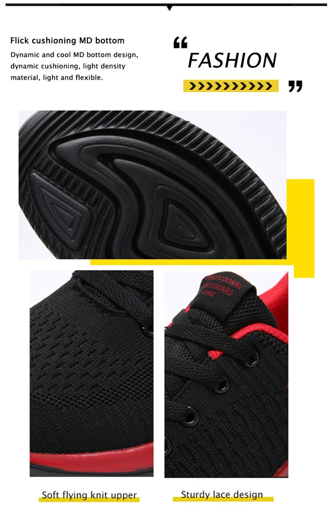 YRZL Sports Shoes for Men Shoes Sneakers Black Shoes Casual Men Knit Sneakers Breathable Athletic Running Walking Gym Shoes