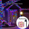 Outdoor LED Solar Fairy String Lights Waterproof Garden Decoration Garland 8Modes Copper Wire Light For Street Patio Christmas