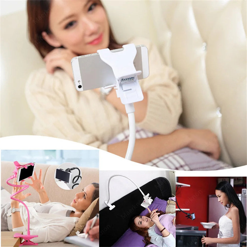 Universal Smartphone Holder Adjustable Lazy Mobile Phone Holder Flexible Arm Clip Bed Desktop Bracket Mount Stand For All Phone