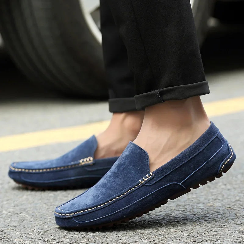 Suede Leather Men’s Loafers Luxury 2024 Casual Shoes for Men Boat Shoes Handmade Men Slipon Driving Shoes Male Moccasins Zapatos