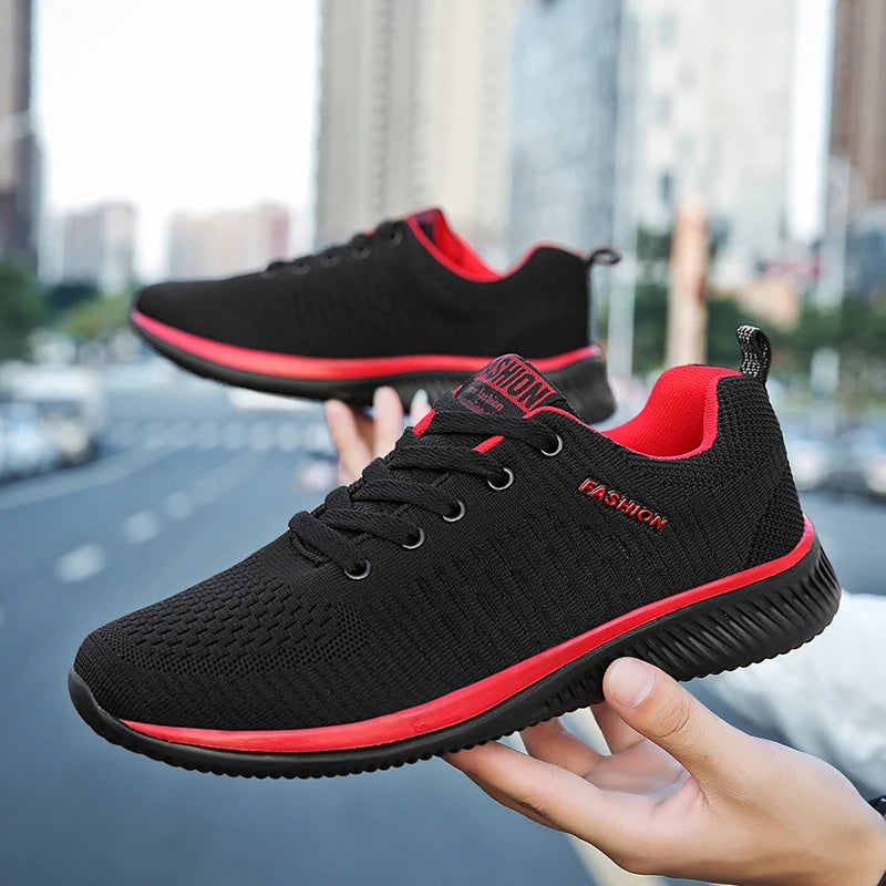 YRZL Sports Shoes for Men Shoes Sneakers Black Shoes Casual Men Knit Sneakers Breathable Athletic Running Walking Gym Shoes