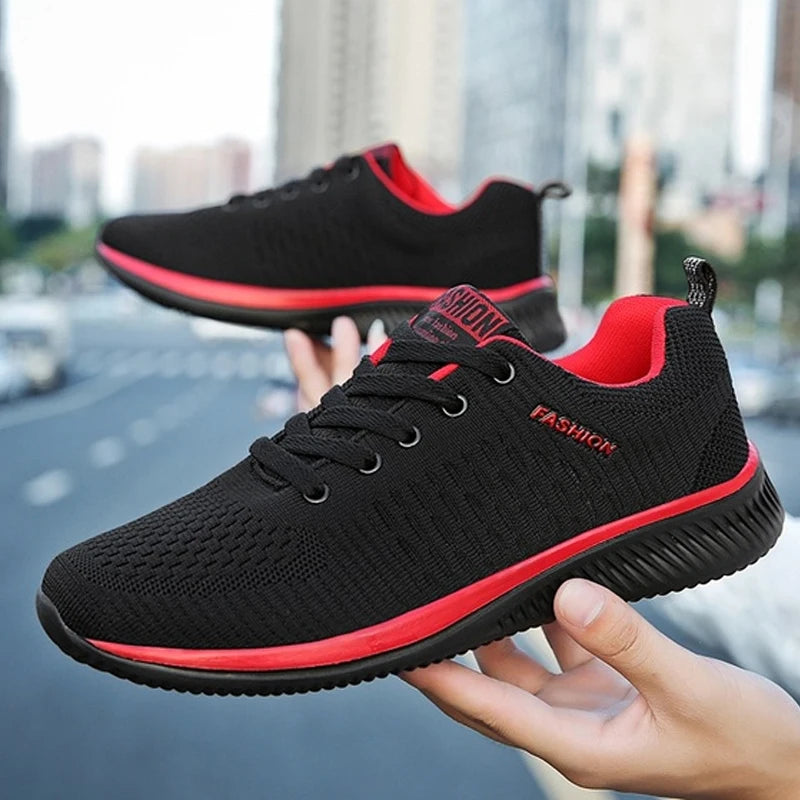 Men Running Walking Knit Shoes Fashion Casual Sneakers Breathable Sport Athletic Gym Lightweight Men Sneakers Casual Shoes