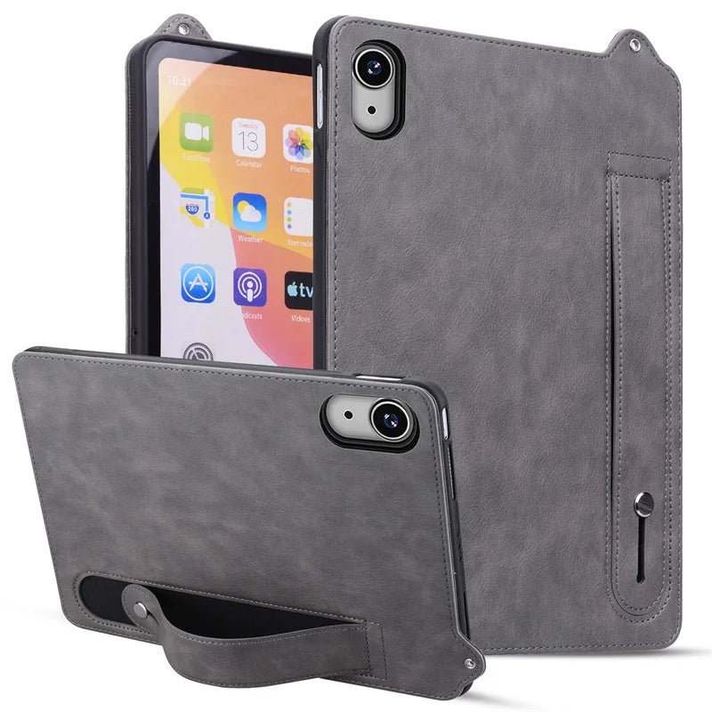 For Redmi Pad SE 8.7 Case PU Leather Soft TPU Stand Handheld Tablet Funda For Redmi Pad SE 8.7 inch 4G 2024 Case Cover Coque