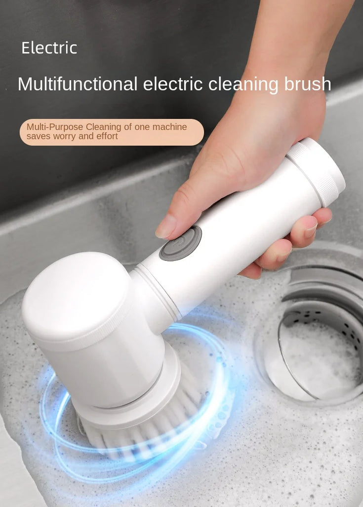 Kitchen and Bathroom - Wireless Handheld Power Scrubber for Dishes, Pots, and Pans