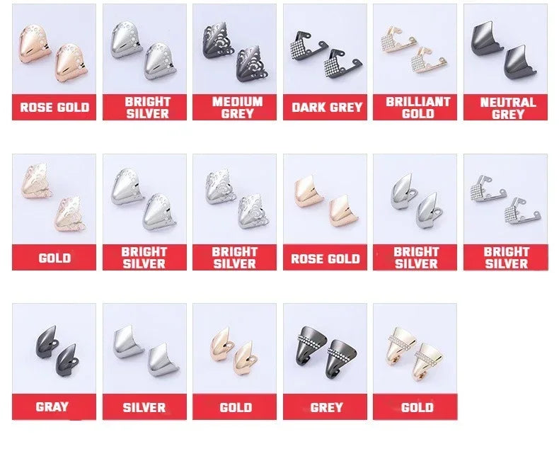 Women High Heel Metal Toe Cap Wear and Tear Concealer Anti-kicking Leather Shoes Point Protector Flat Shoe Tips Cap Accessorices