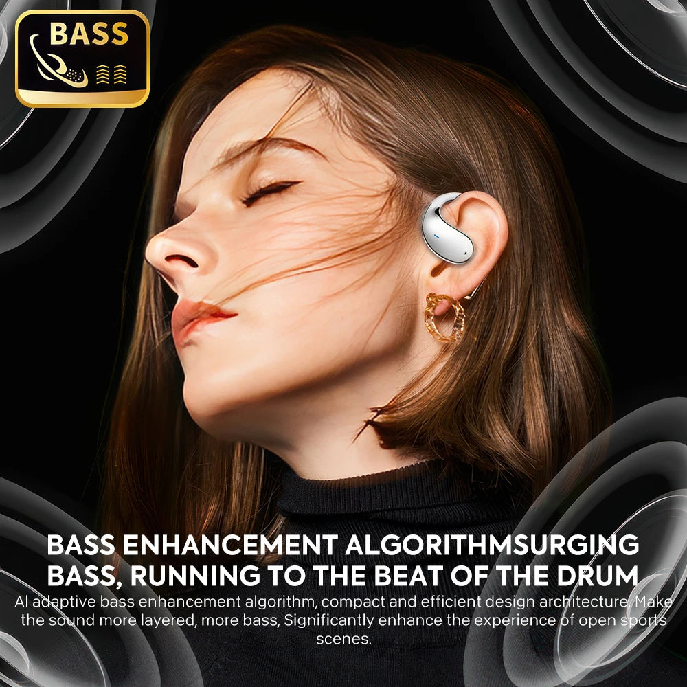 OWS Open Ear Earbuds HIFI Heavy Bass Ultra-long-time Sports Earbuds TWS