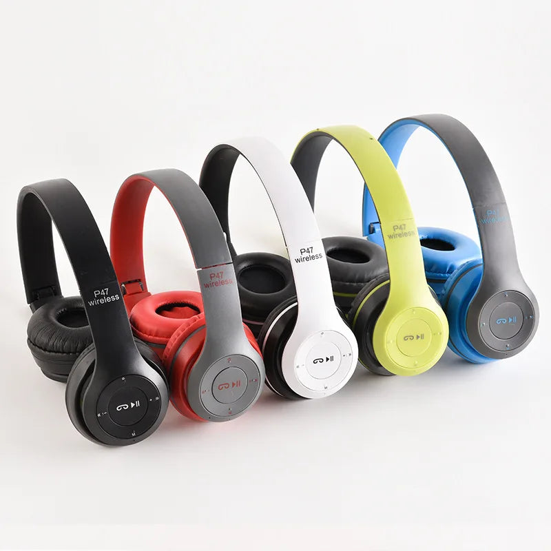 Stereo P47 Headset 5.0 Bluetooth Headset Folding Series Wireless Sports Game Headset for iPhone XiaoMi