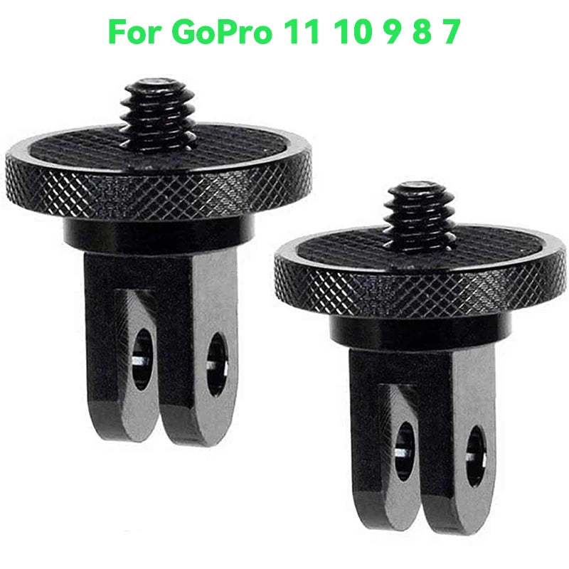 1/4 Inch Screw Tripod Adapter 360 Rotating Mount Holder For Go Pro 13 12 11 10 9 8 Insta360 One X2 X3 X4 DJI Camera Accessories