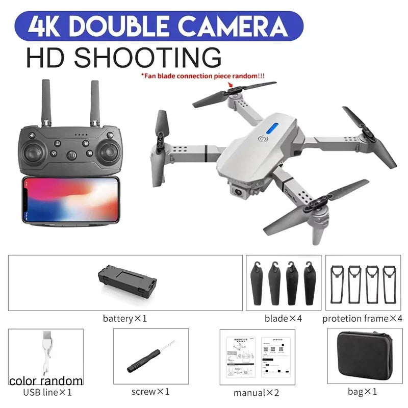 Angle RC Dron HD 4K Camera Mode Foldable Helicopter Aircraft Quadcopter Drone Kid Gift Toys