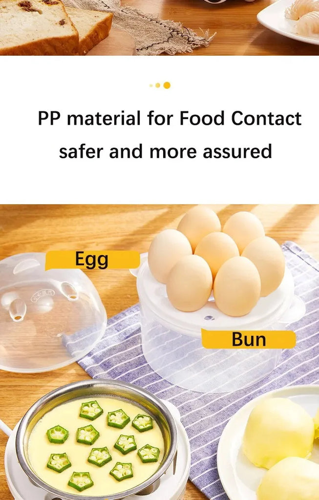 220V Multifunctional Electric Egg Boiler Double Layers Egg Cooker