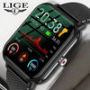 LIGE 2024 New Smart Watch Ladies Full Touch Screen Sports Fitness Watch IP67 Waterproof Bluetooth For Android IOS Smartwatch Men