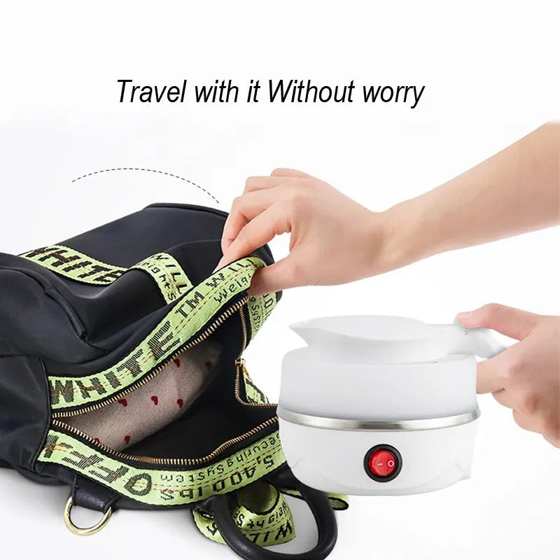 Foldable And Portable Teapot Water Heater 600ML Household Travel Electric Water Kettle