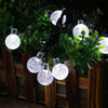 LED Solar String Lights Outdoor 60 Leds Waterproof Crystal Globe Lights with 8 Modes Garden Light for Patio Party Tree Decor