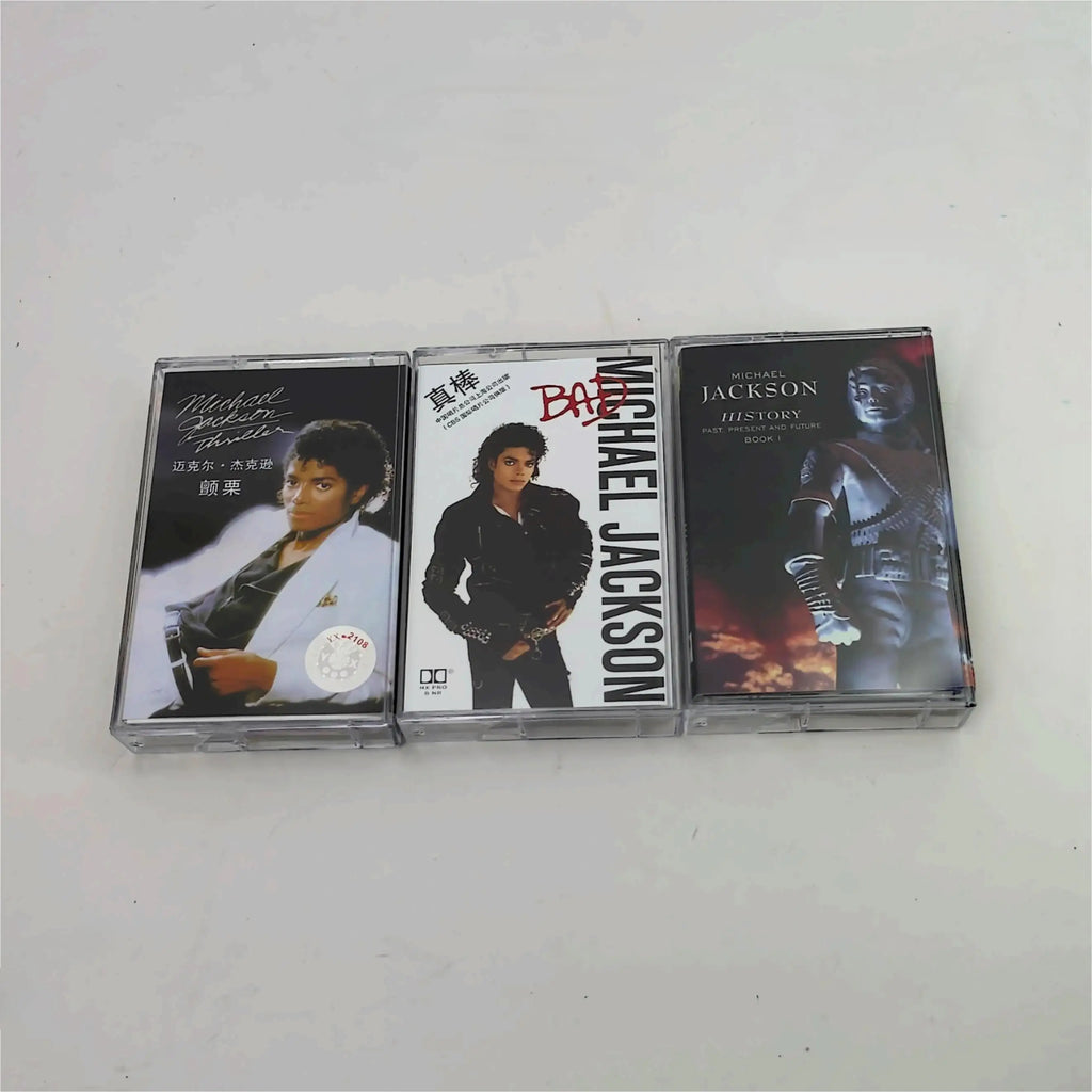 MJ Michael Jackson Music Tape Thriller Album Dangerous Beat It Cassettes Cosplay Recorder Car Walkman Soundtracks Box Collection