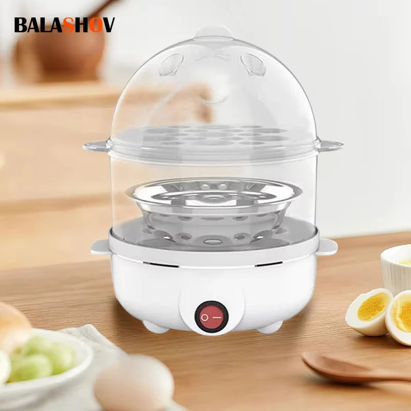 Multifunction Electric Egg Cooker Double Layers Egg Boiler Corn Milk Rapid Breakfast Cooking Egg Steamer Appliances Kitchen - Al