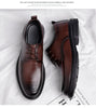 New Men's Formal Shoes Genuine Leather Fashion Dress Shoes Men‘s Italian Style Business Office Wedding Solid Color Lace Up Shoes