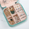 Portable Mini Jewelry Storage Box Travel Organizer Jewelry Case Leather Storage Earrings Necklace Ring Jewelry Organizer Display