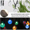 LED Solar String Lights Outdoor 60 Leds Waterproof Crystal Globe Lights with 8 Modes Garden Light for Patio Party Tree Decor