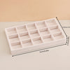 Velvet Jewelry Tray Storage Drawer Small Stackable Beige Jewelry Boxes and Packaging Suitable for Ring Earrings Simple Practical