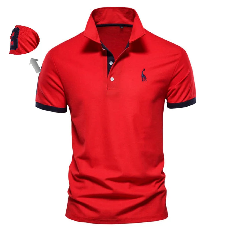 AIOPESON Embroidery 35% Cotton Polo Shirts for Men Casual Solid Color Slim Fit Mens Polos New Summer Fashion Brand Men Clothing