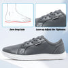 HOBIBEAR Minimalist Shoes for Men Women Wide Toe Barefoot Zero Drop Shoes Casual Artificial Leather Lightweight Walking Sneakers