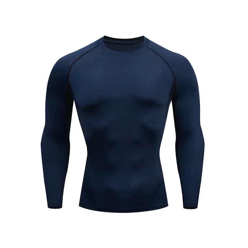 Fitness Clothing Men's Long Sleeve Running Basketball Training Basecoat T-shirt Tight Fit High Elastic Fast Dry Compression