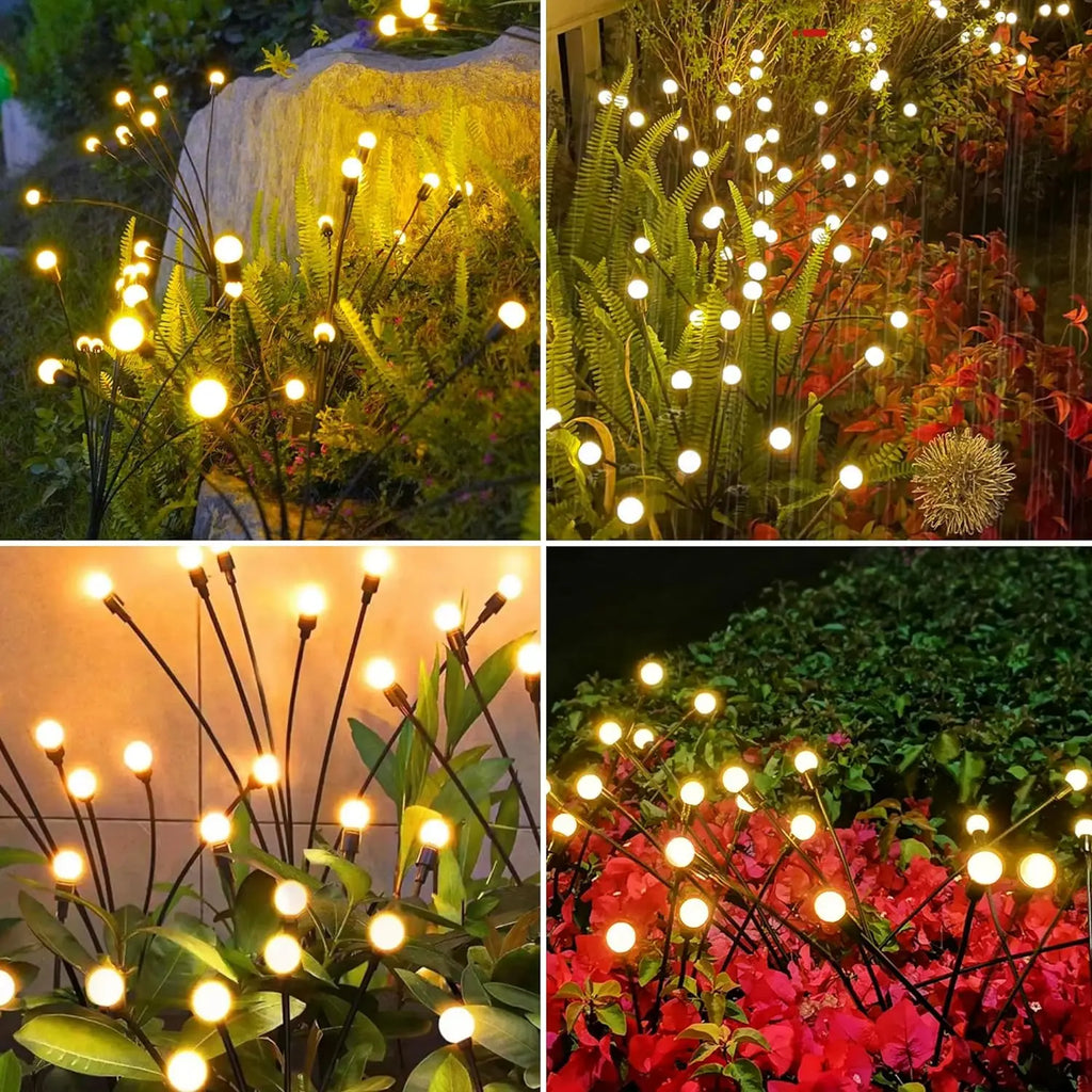 10 LED Solar Garden Lights Firefly Waterproof Solar Lights Outdoor for Yard Patio Pathway Christmas Decorations Solar Lamp