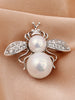 1PC Women's Fashion Trend Personalized Imitation Pearl Bee Brooch Pin Jewelry Suitable for Outdoor Dating, Party, Festival Gifts