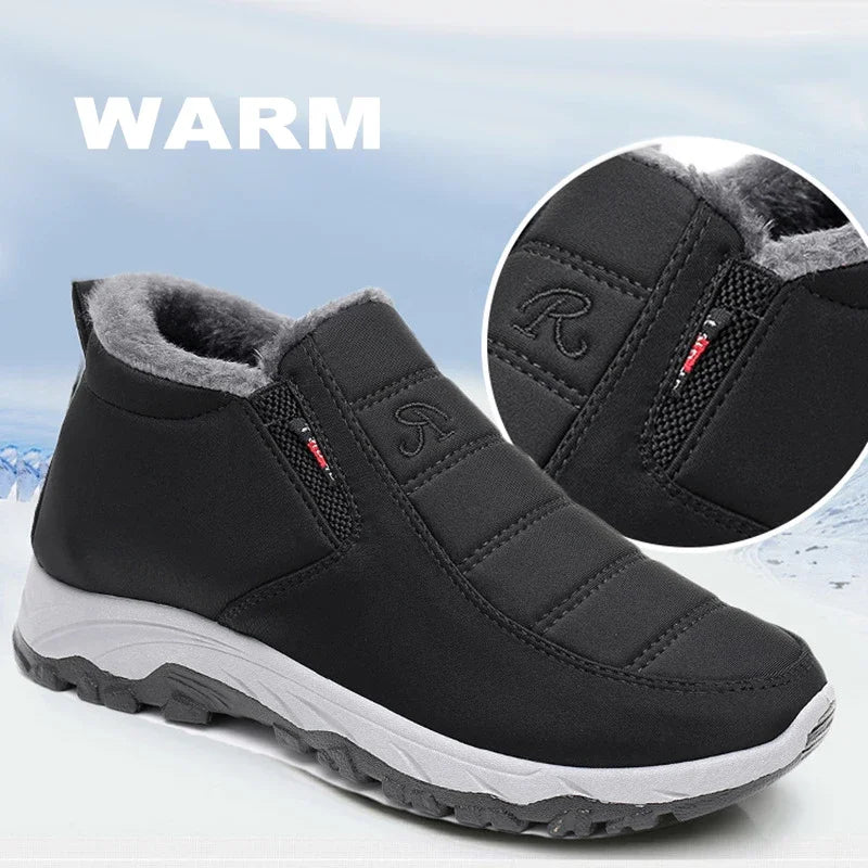 Winter Men’s Plugging Thickening Sneakers Lightweight Warm Soft Flat Shoes Non Slip Comfortable Versatile Walking Shoes