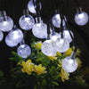 LED Solar String Lights Outdoor 60 Leds Waterproof Crystal Globe Lights with 8 Modes Garden Light for Patio Party Tree Decor