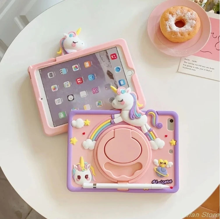 360 Rotating handheld bracket Unicorn tablet Case for Honor Pad X8a 2024 11 inch Honor Pad X9 11 inch 2024 Kids Case likable