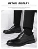 New Men's Formal Shoes Genuine Leather Fashion Dress Shoes Men‘s Italian Style Business Office Wedding Solid Color Lace Up Shoes