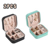 Portable Mini Jewelry Storage Box Travel Organizer Jewelry Case Leather Storage Earrings Necklace Ring Jewelry Organizer Display