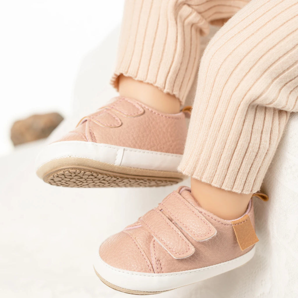 Classic Fashion Baby Casual Sneakers Vintage PU Leather 4 Colours Kids Baby Soft Rubber Sole Slip Resistant Infant Crib Shoes