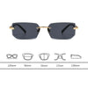 Retro Sunglasses Men Brand Designer Fashion Rimless Sun Glasses Shades Cutting Lens Ladies Frameless Eyeglasses